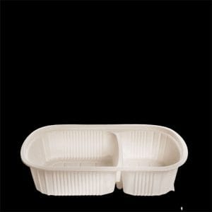 ظرف یکبار مصرف دو خانه گیاهی املون کد 000224